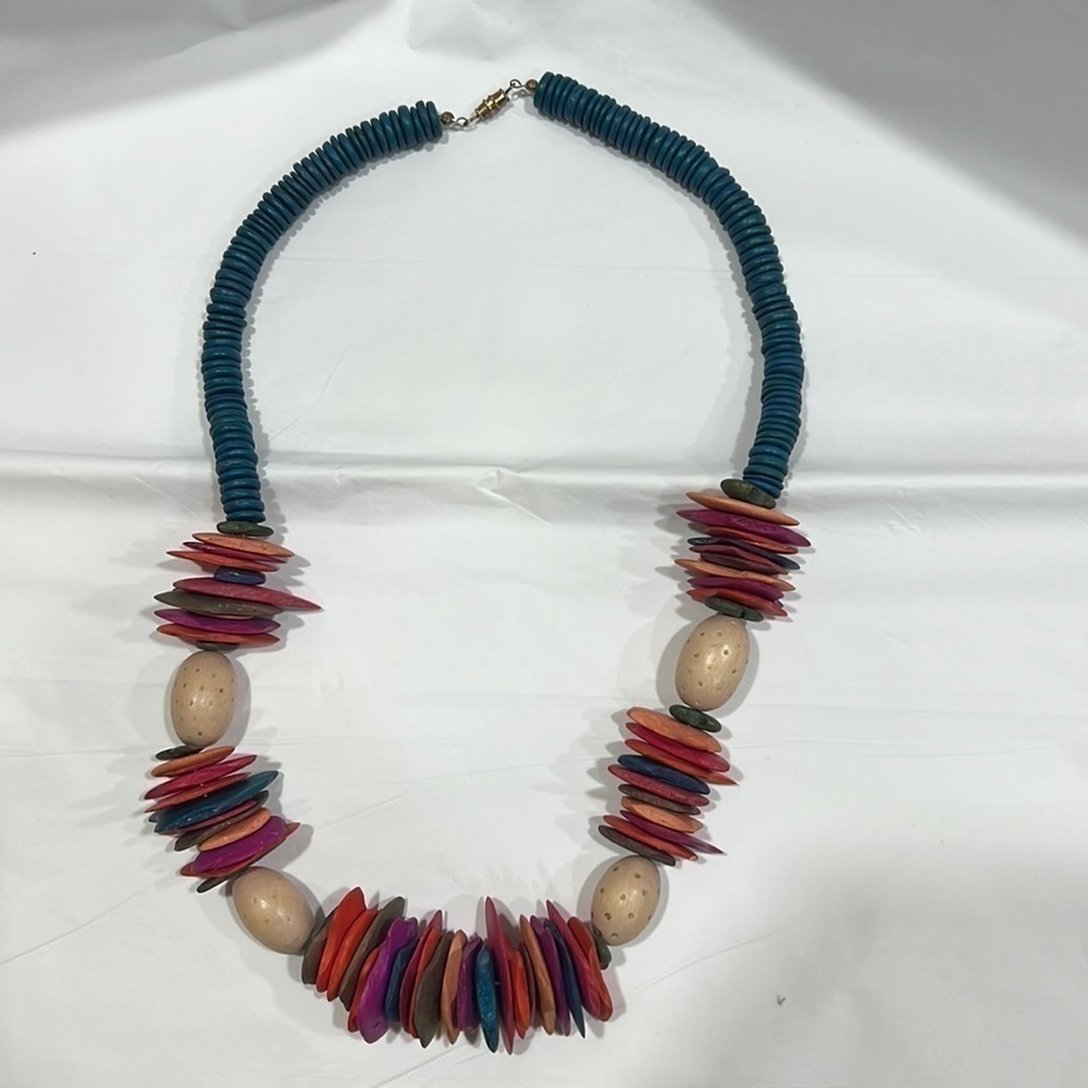 𝅺multicolor Beaded Necklace Handmade Boho Jewelry